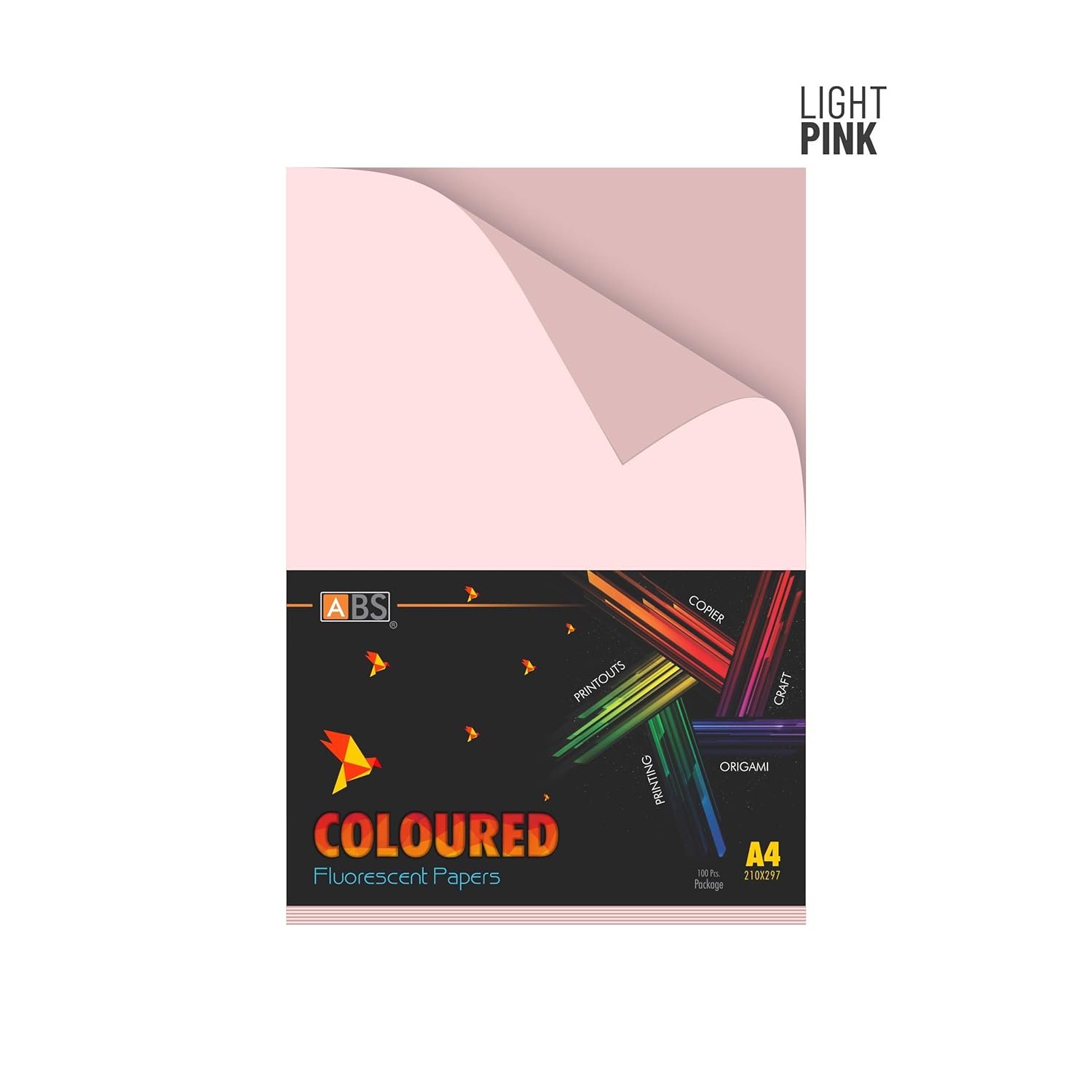 ABS Fluorescent paper A4 - 80 gsm light pink - Image 1