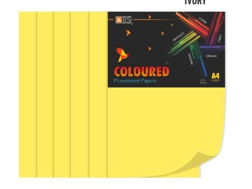 ABS Fluorescent paper A4 - 80 gsm lemon yellow - Image 4