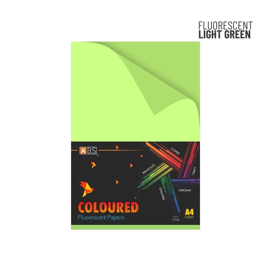 ABS Fluorescent paper A4 - 80 gsm Fluorecent light green