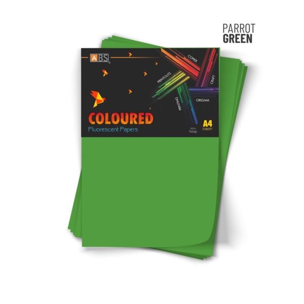 ABS Fluorescent paper A4 - 80 gsm Parrot green