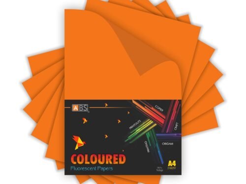 ABS Fluorescent paper A4 - 80 gsm Fluorecent orange - Image 4