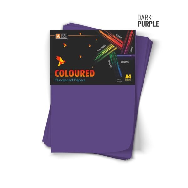 ABS Fluorescent paper A4 - 80 gsm dark purple