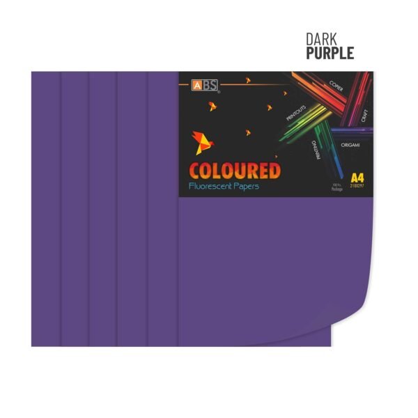 ABS Fluorescent paper A4 - 80 gsm dark purple