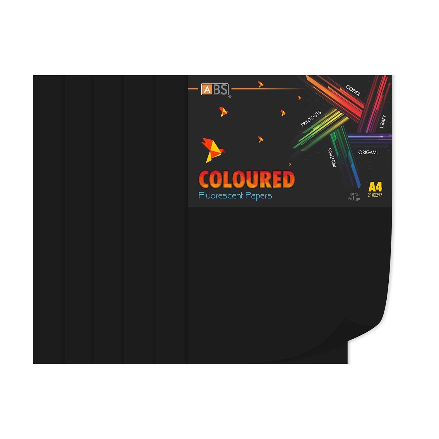 ABS Fluorescent paper A4 - 80 gsm dark black - Image 3