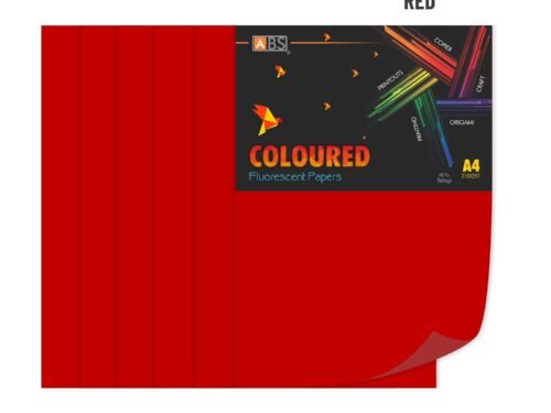 ABS Fluorescent paper A4 - 80 gsm red - Image 2