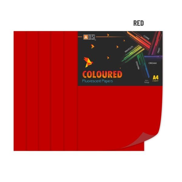 ABS Fluorescent paper A4 - 80 gsm red