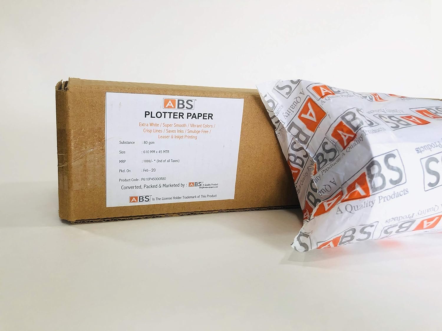 ABS plotter paper rolls 24inchx40meter 80gsm - Image 2