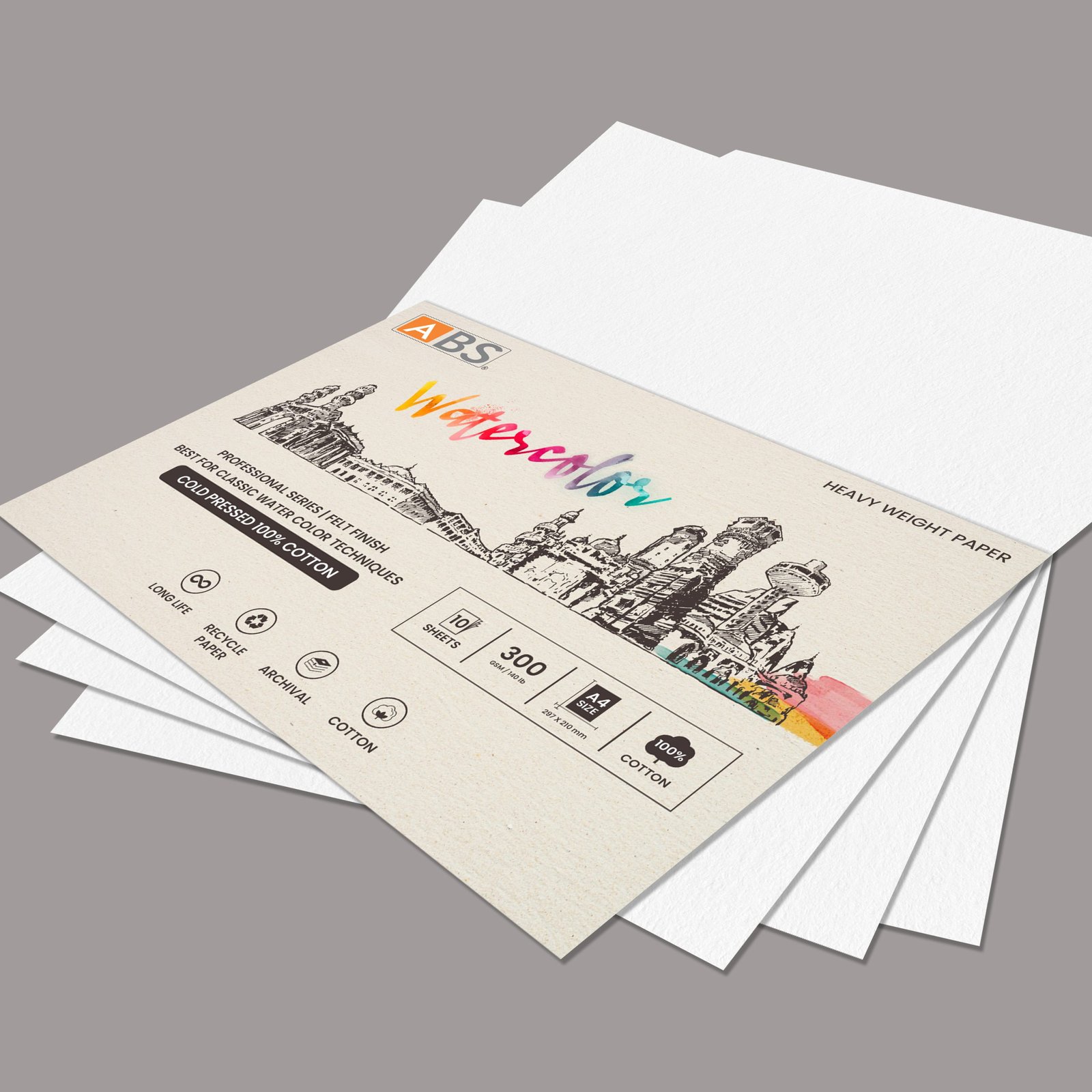 ABS Water color paper (100% cotton) A4 - Image 15