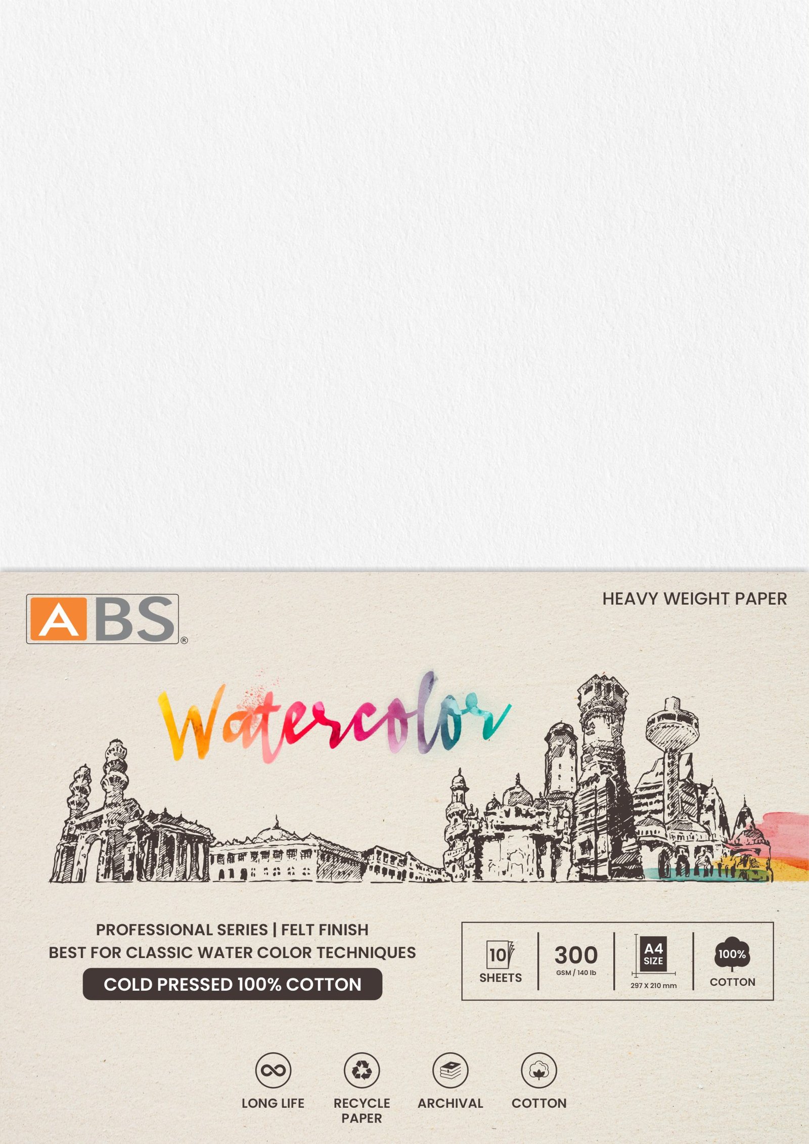 ABS Water color paper (100% cotton) A4 - Image 9