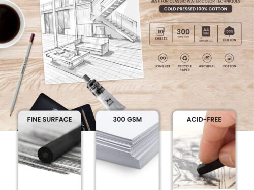 ABS Water color paper (100% cotton) A4 - Image 6
