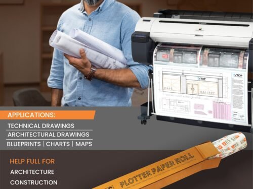 ABS Plotter Roll 24 Inch x 50 Mtr -  80 GSM - Image 1