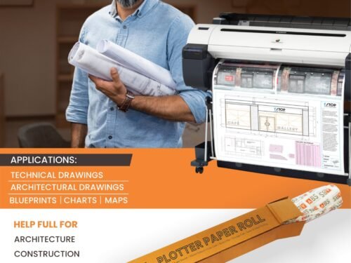 ABS Plotter Roll 36 Inch x 50 Mtr - 80 GSM - Image 1