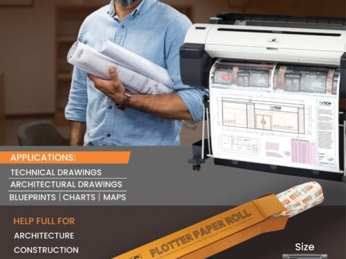 ABS Plotter Roll 24 Inch x 50 Mtr -  80 GSM - Image 3